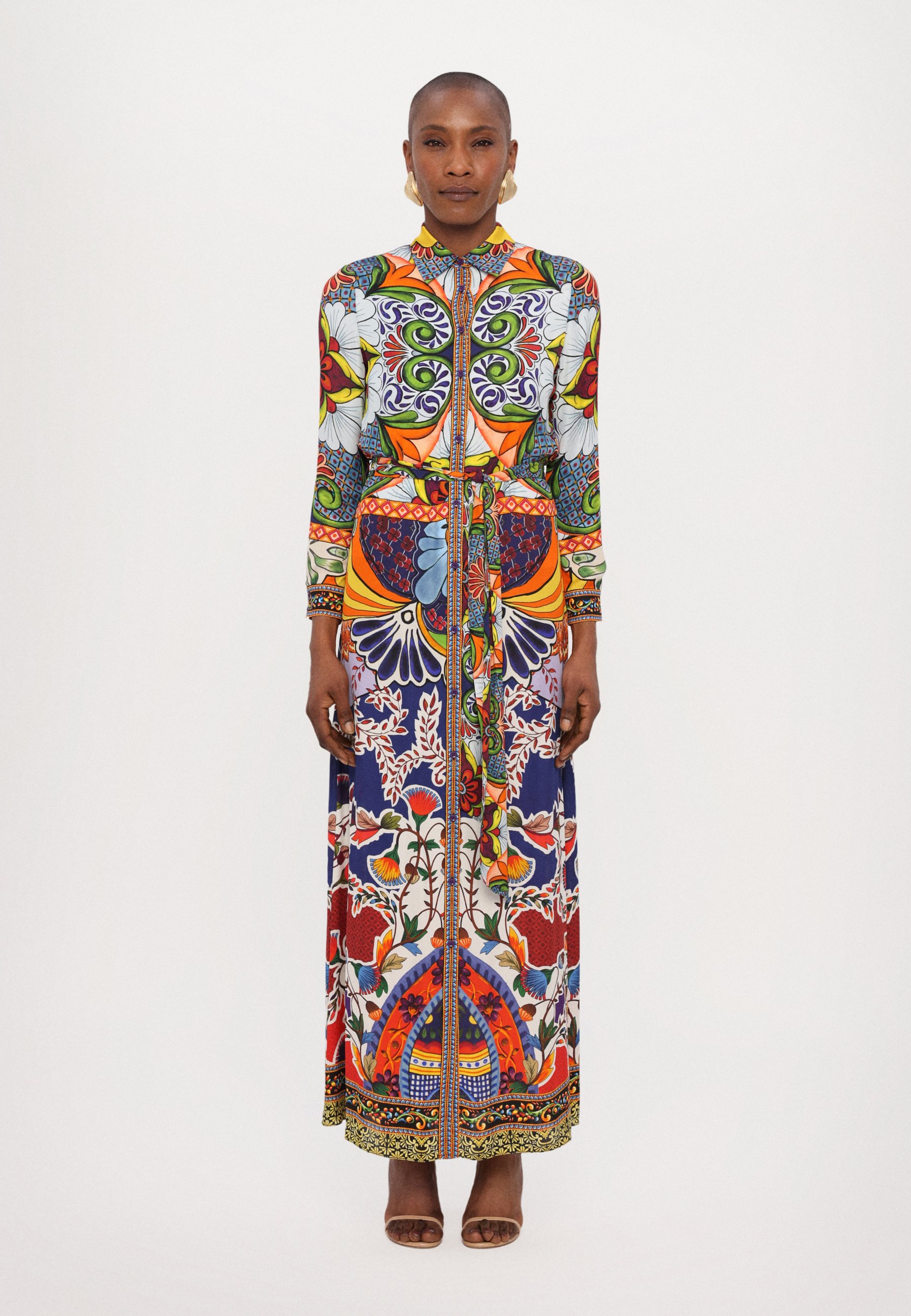 Alice + Olivia CHASSIDY MAXI DRESS - Shirt dress - on the