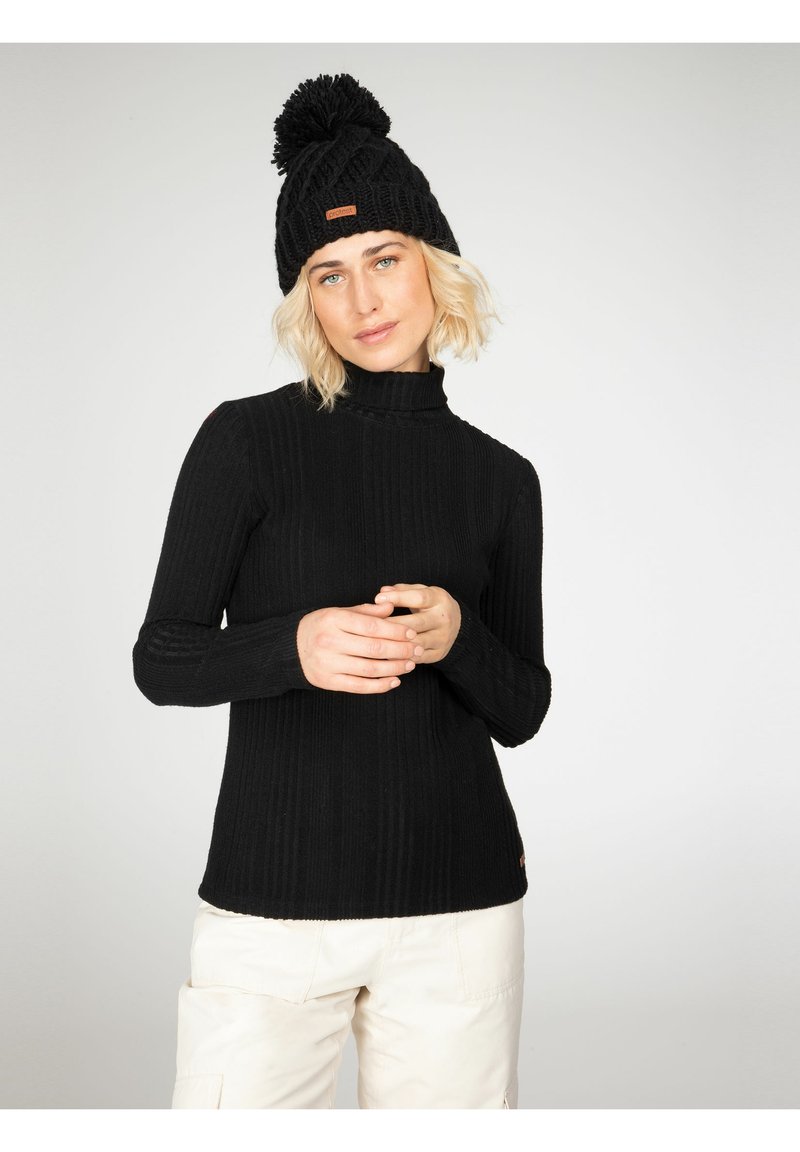 Damen Sportbekleidung | Protest Strickpullover true black/schwarz - CP86858 Damen Sportbekleidung | Protest Strickpullover true black/schwarz - CP86858