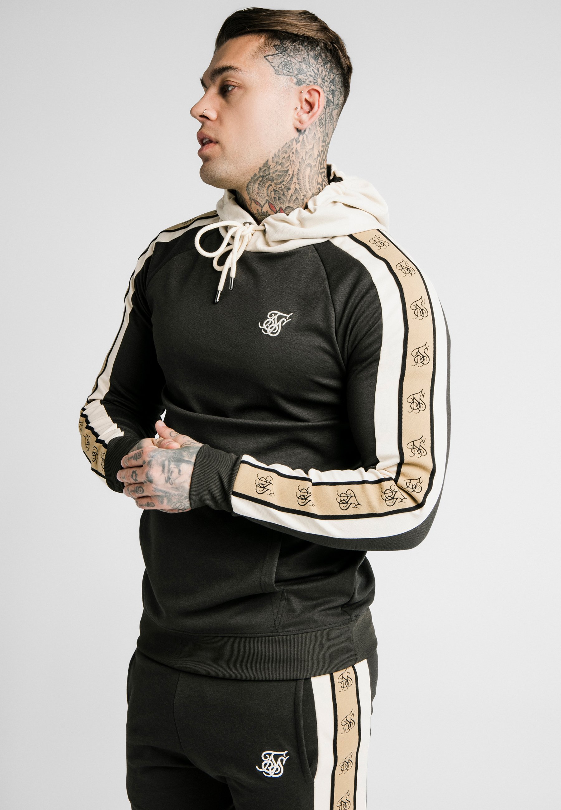 tape overhead hoodie