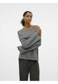 Vero Moda VMERA - Stickad tröja - medium grey melange