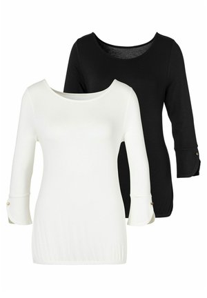 3/4-ARM 2 PACK - Longsleeve - creme/schwarz