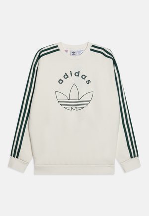 adidas Originals CREW JUNIOR UNISEX - Felpa - cloud white/mineral green