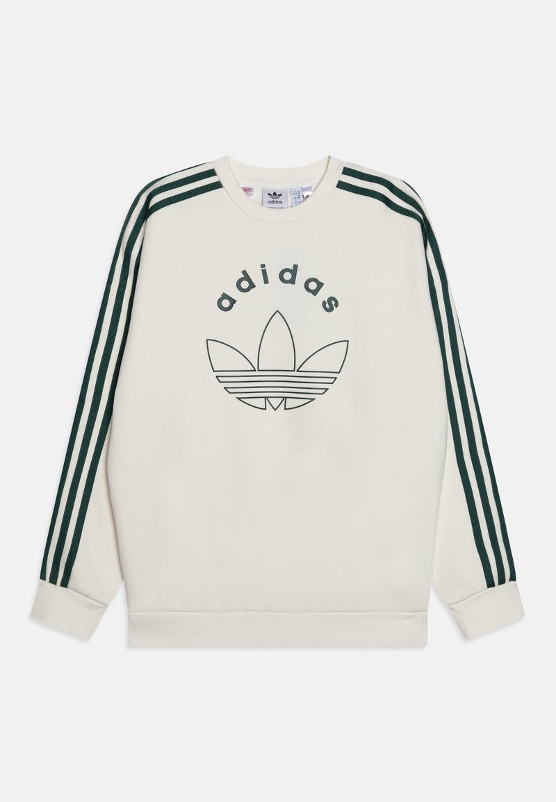 adidas Originals CREW JUNIOR UNISEX - Mikina - cloud white/mineral green
