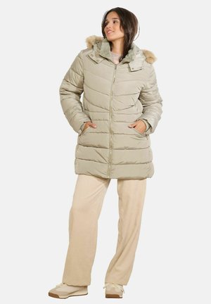 TRIM HOODED PUFFER - Zimski plašč - khaki faded