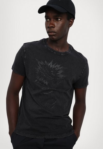 Zadig & Voltaire JIMMY WORDING DINOSAURE - T-shirt imprimé - carbone