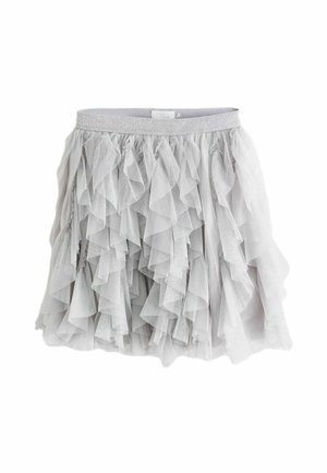 TIERED-REGULAR FIT - A-linjekjol - grey silver sparkle