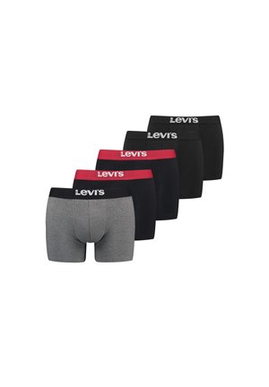 SOLID BASIC 5ER PACK - Panties - black red grey