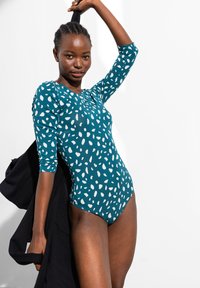 Les Lunes ALENA 3/4 SLEEVE - Body - brush  emerald off white