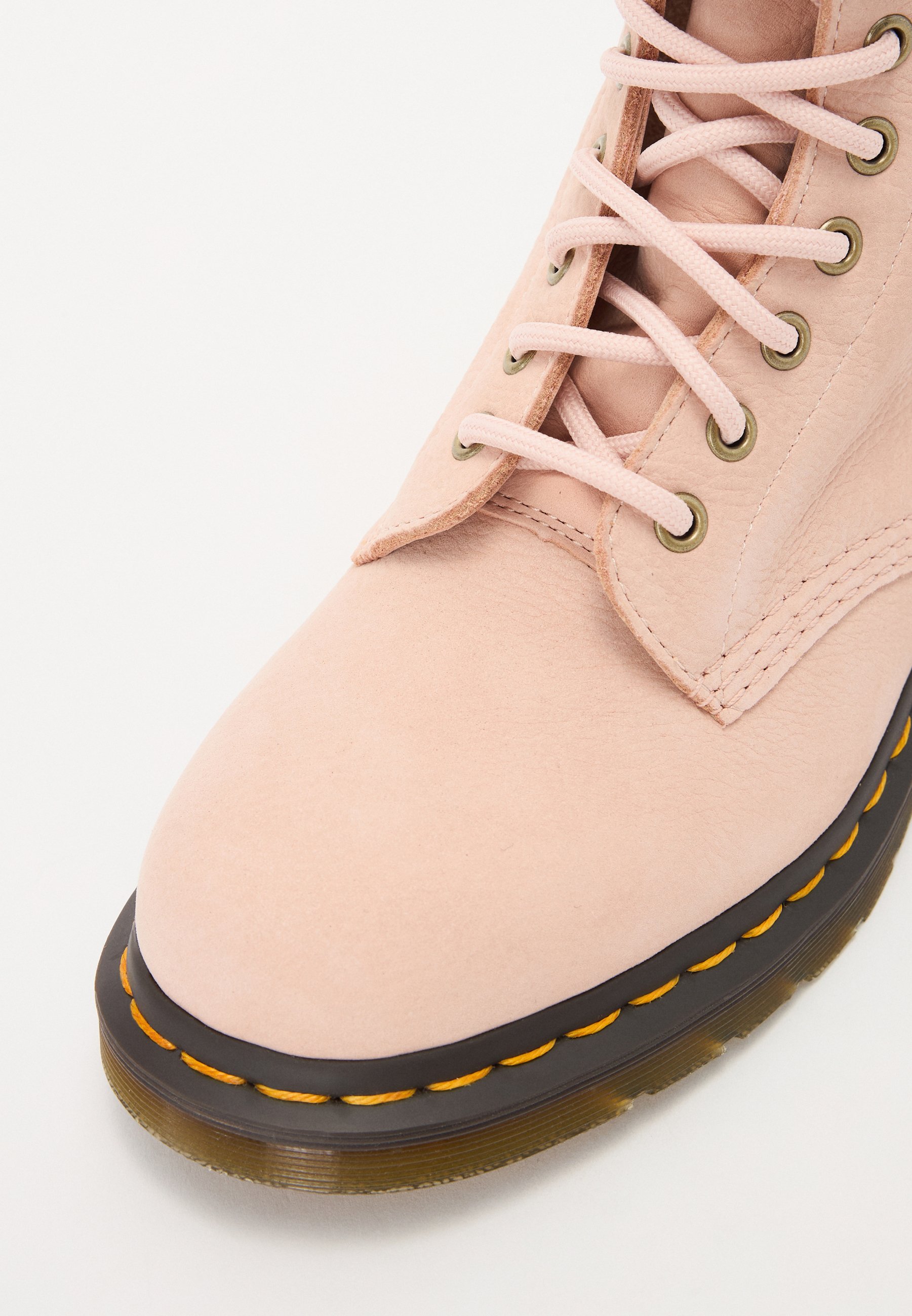 Dr Martens★1460 PASCAL VIRGINIA★PEACH BEIGE 1460 Pascal Virginia Leather Lace Up Boots in Peach Beige