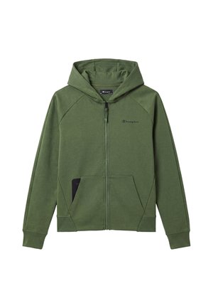 Champion, CHAMPION FULL ZIP HOODIE SWEATSHIRT C-TECH - Sudadera con cremallera - olive green