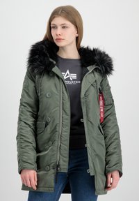Alpha Industries Zimný kabát - vintage green black