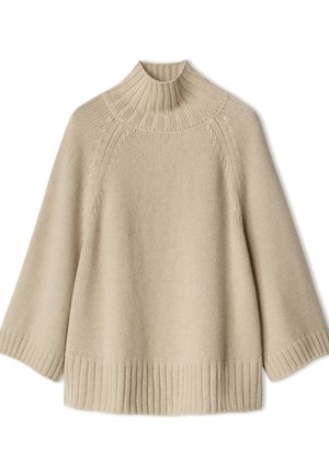 Falconeri, ROUNDED CAPE - Striktrøje - natural