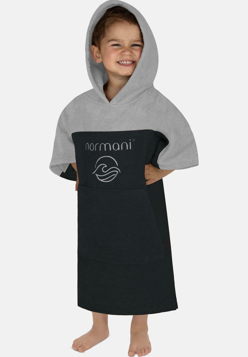 Normani PONCHO 2-5 JAHRE - Bademantel - schwarz