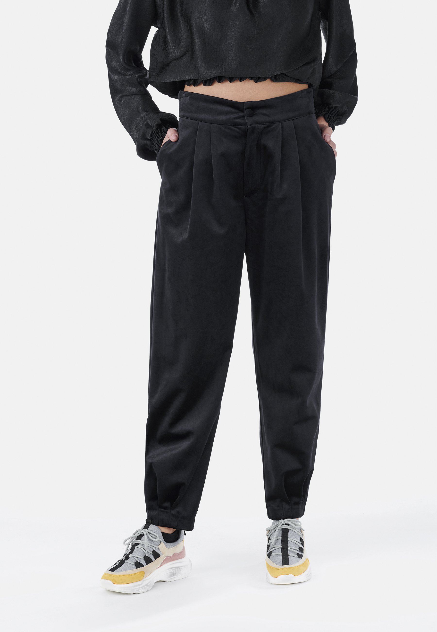 Giorgia \u0026 Johns STYLISH - Pantalones - black/negro metalizado - Zalando.es