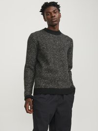 Jack & Jones - JCOSPACE MOCK NECK - Džemperis - black/peyote neps Miniatūras attēls 1