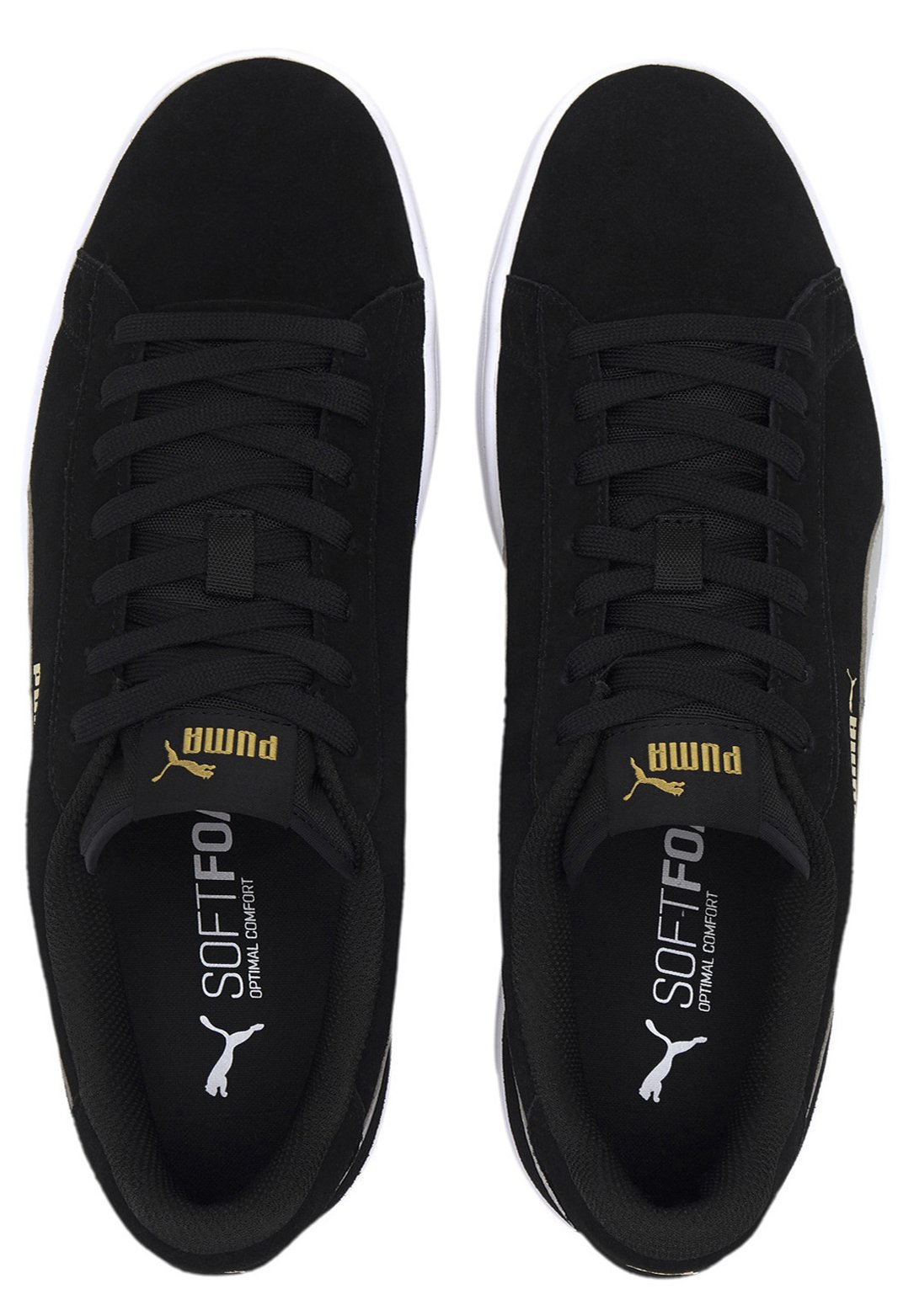 Puma SMASH V2 UNISEX - Baskets basses - puma  black-limestone-gold/anthracite chiné - ZALANDO.BE