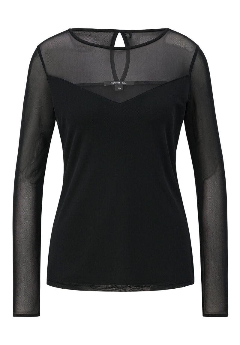 comma Blouse - schwarz