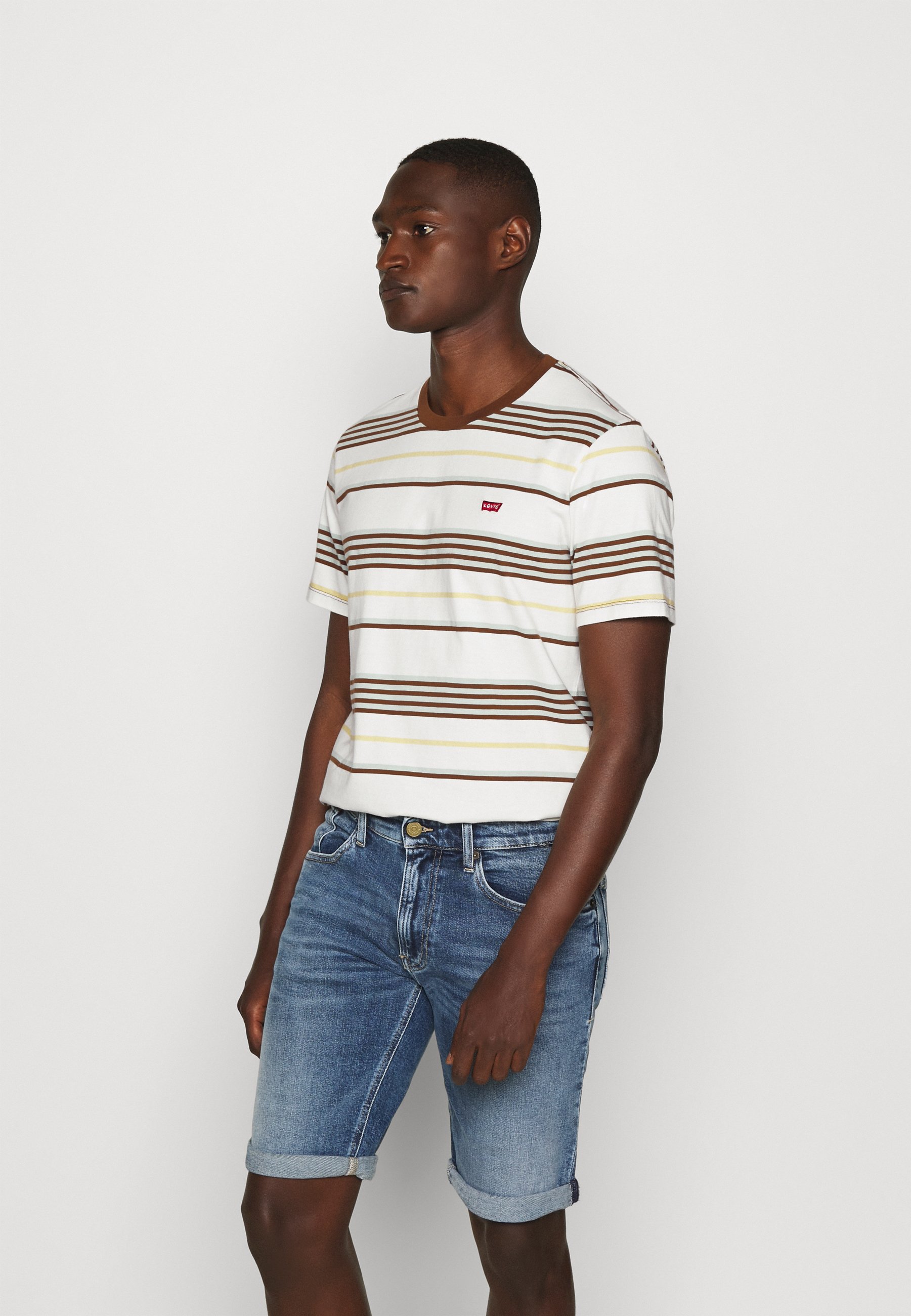 asics t shirt homme beige