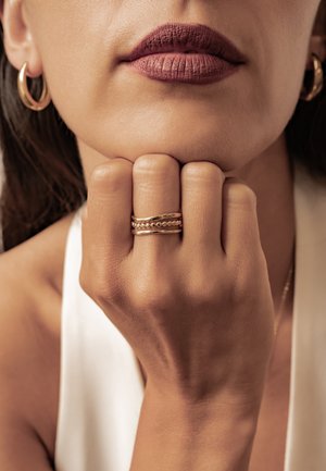 Hey Happiness, LAYERED BEAD - Ring - gold-coloured