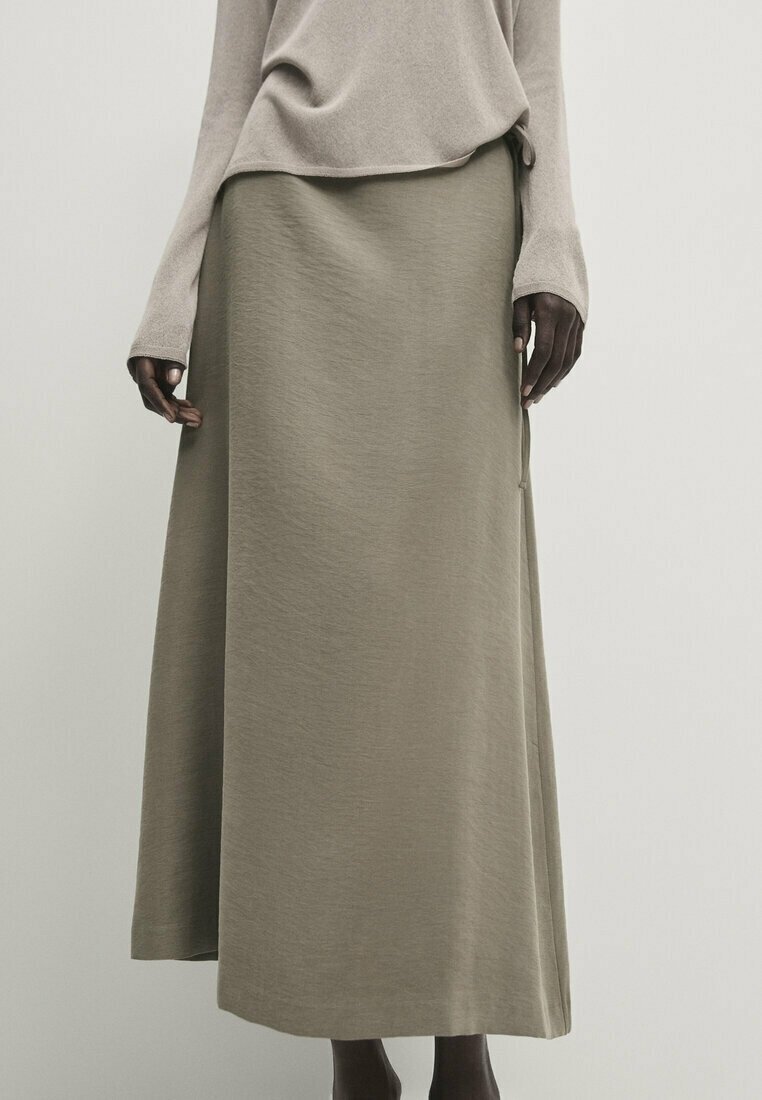 Massimo Dutti Jupe longue - mottled grey