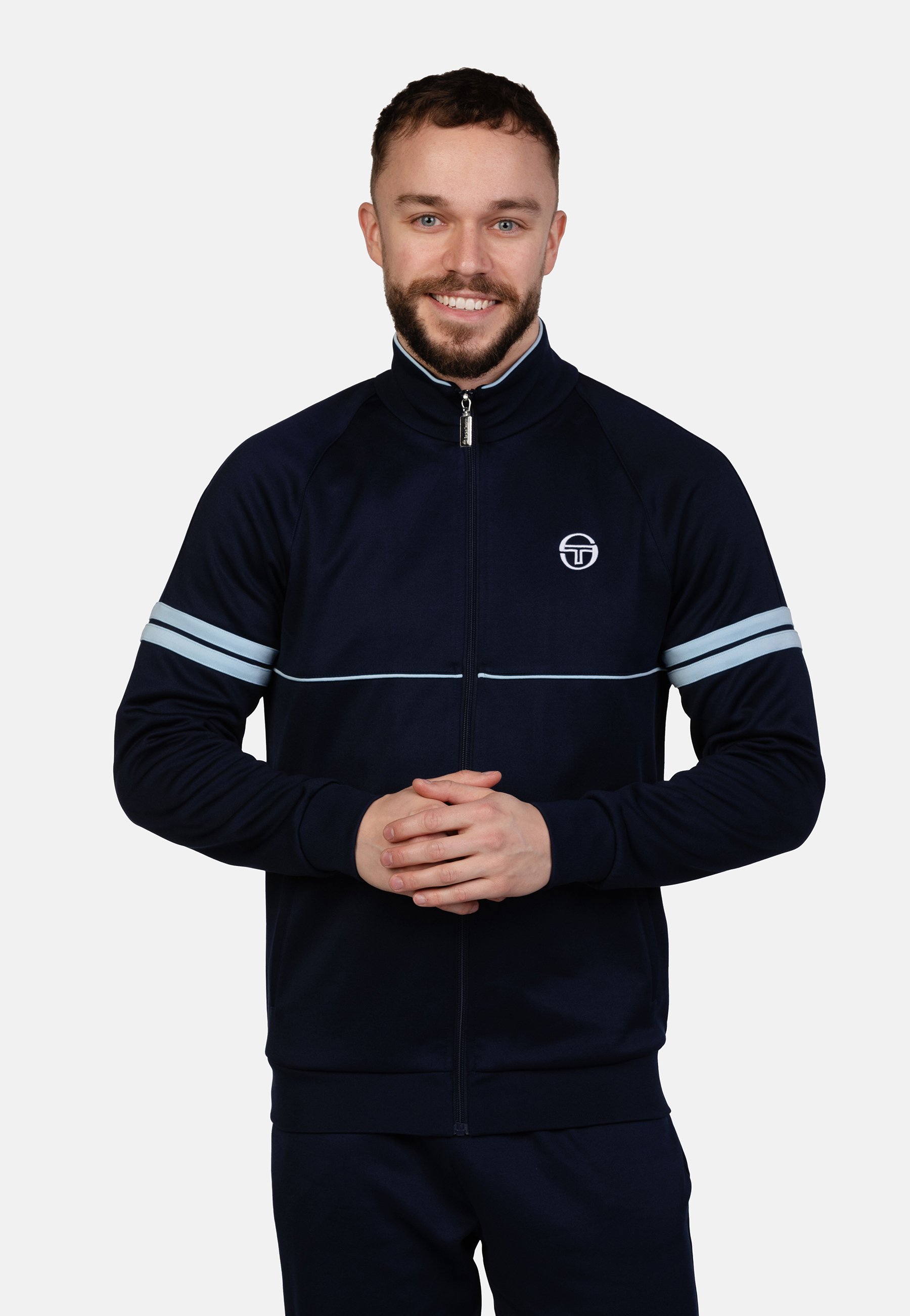 Sergio Tacchini CARSON 024 PL - Trainingsbroek - gardenia navy/beige Sergio Tacchini CARSON 024 PL - Trainingsbroek - gardenia navy/beige