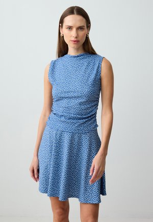 SLEEVELESS POLKA DOT - Camicetta - blue