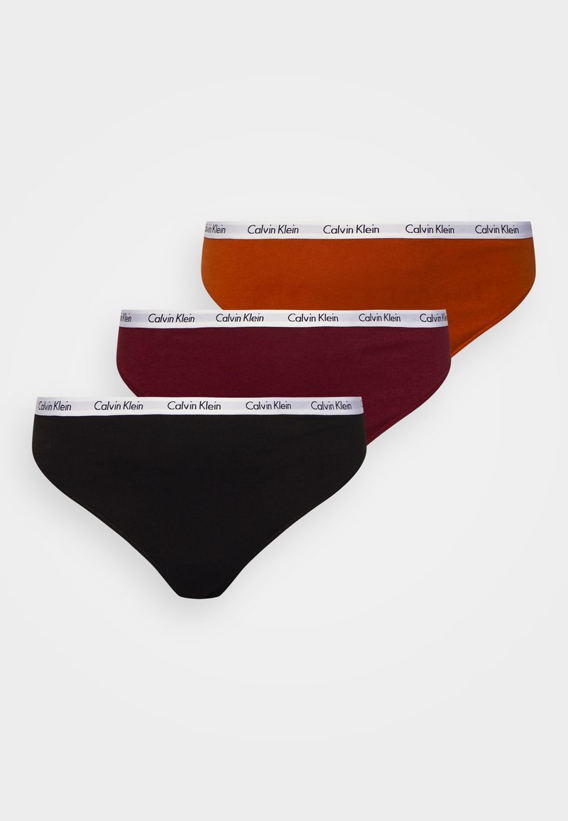 Calvin Klein Underwear THONG 3 PACK String gingerbread/black/tawny