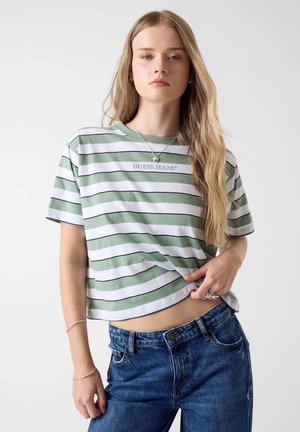 GESTREIFTES - T-shirt print - mehrfarbig grün