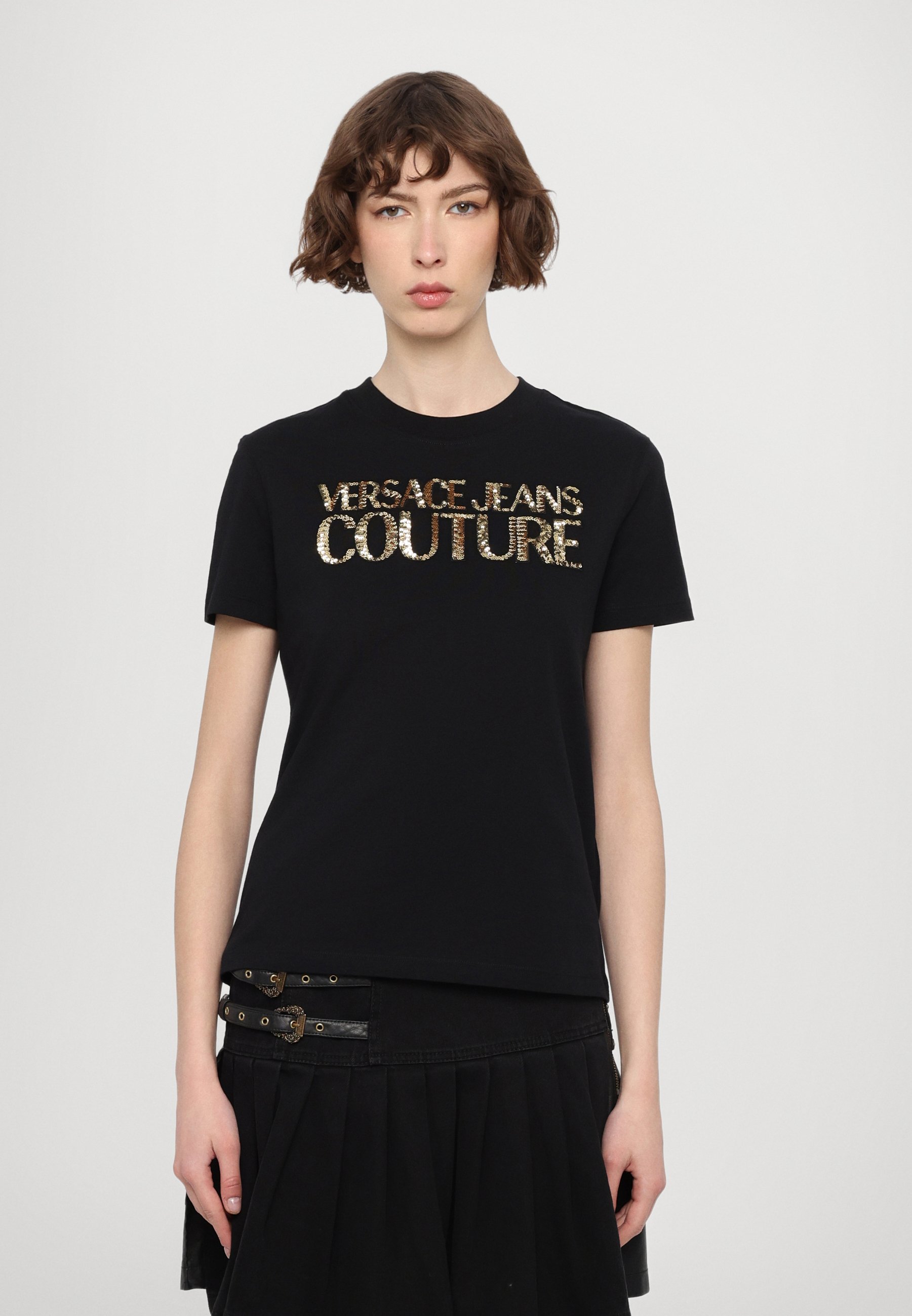Versace Jeans Couture Camiseta estampada black/gold/negro
