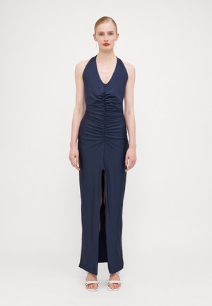 EMMA HALTERNECK ROUCHED - Jerseykjole - navy