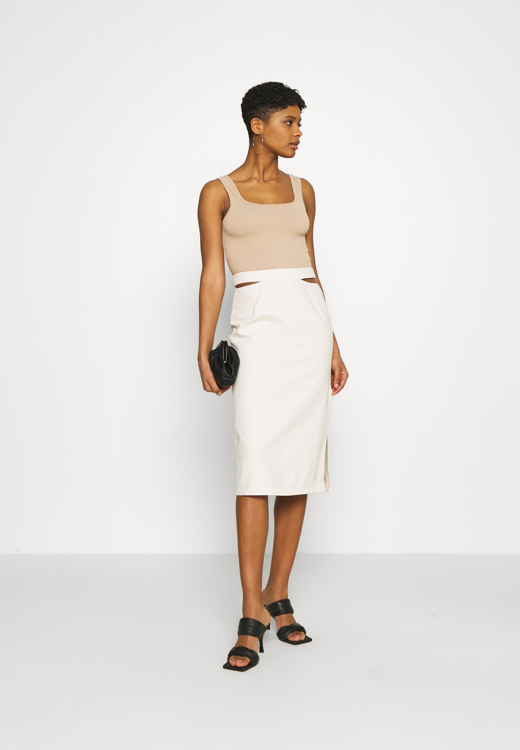 OUT SKIRT - Denim skirt - light beige 