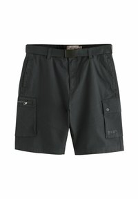 REGULAR FIT BELTED CARGO - Rövidnadrágok - black
