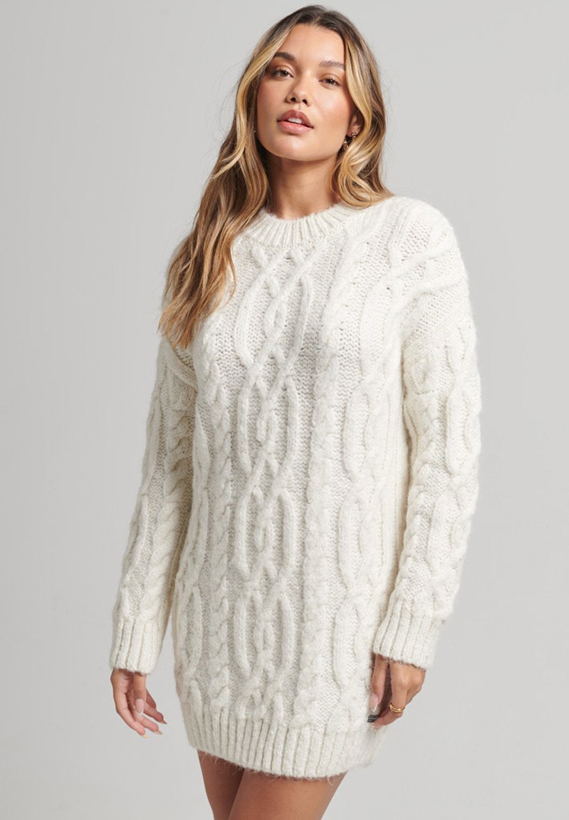 Superdry Jumper dress - ecru/light 