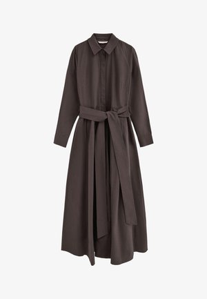Polo Club, KLEIDER WOMAN GISELE DRESS LONG SLEEVE RELAXED FIT - Vestido camisero - dark chocolate