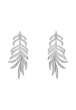 FEATHERED LEAF STATEMENT - Earrings - silver coloured
