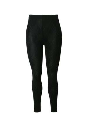 Ulla Popken, SPARKLING PATTERNED FOOTLESS - Tights - black