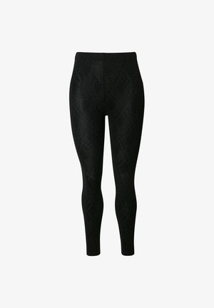 Ulla Popken, SPARKLING PATTERNED FOOTLESS - Tights - black