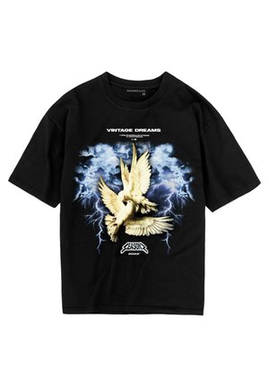 MÄNNER VINTAGE DREAMS HEAVY - Print T-shirt - black