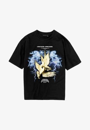 MÄNNER VINTAGE DREAMS HEAVY - Nyomott mintás póló - black