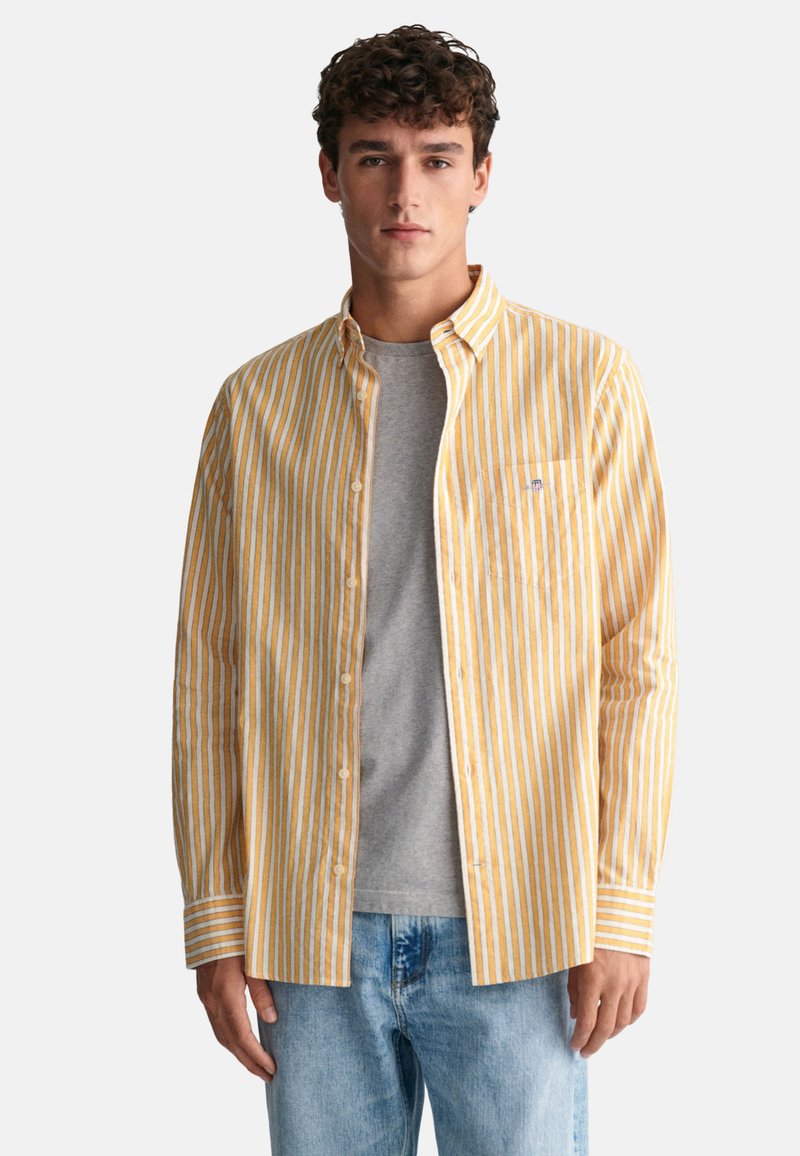 GANT REGULAR FIT DE A RAYAS - Košile - medal yellow