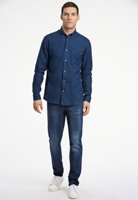 Lindbergh BRUSHED HERRINGBONE L S - Camicia - navy