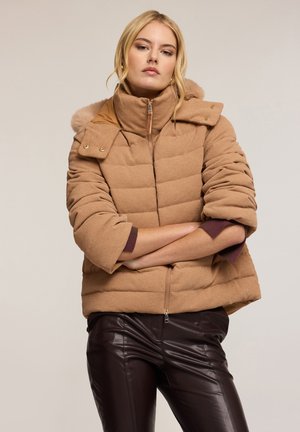 GLITTERATO CON CAPPUCCIO - Chaqueta de invierno - beige