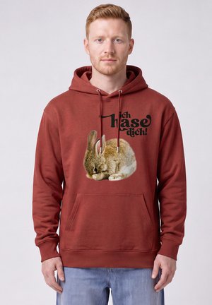 watapparel, ICH HASE DICH! UNISEX - Hoodie - earthy red