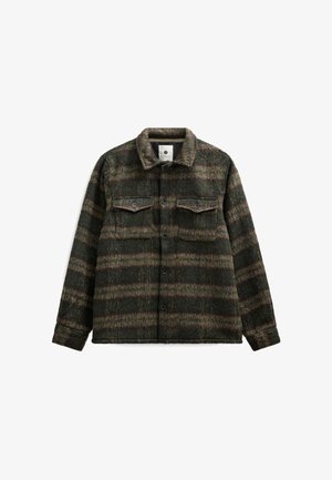 Anerkjendt, AKOSCAR HEAVY TWILL CHECK OVERSHIRT - Veste légère - forest night