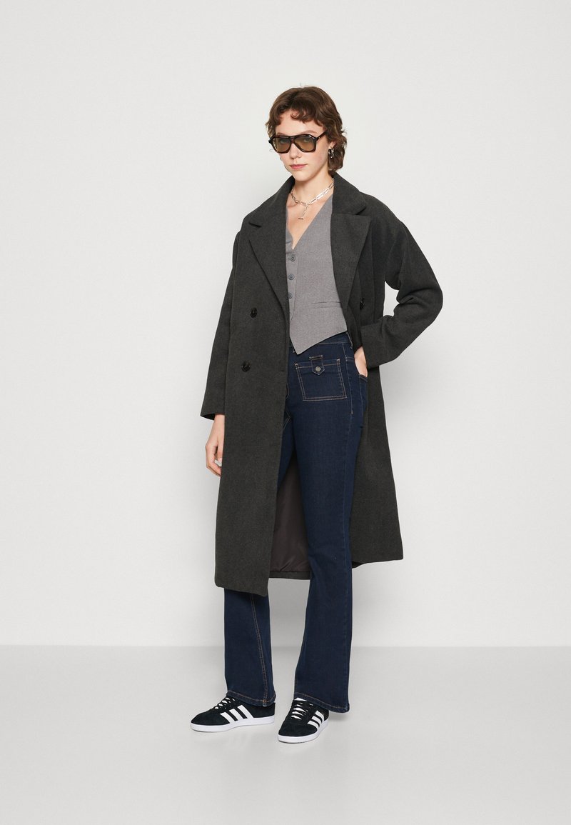 Monki Klassischer Mantel - grey melange/grau - Zalando.de