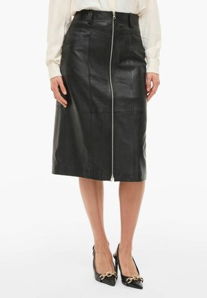 VILA VIOLINA HIGH WAIST - Jupe trapèze - black