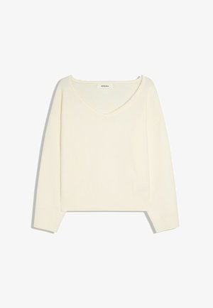 Bershka, SOFT TOUCH V-NECK - JUMPER - Pullover - beige
