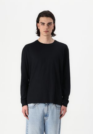 Long-Sleeve Cotton Crew T-Shirt - Ilgarankovis viršutinės dalies drabužis - black beauty