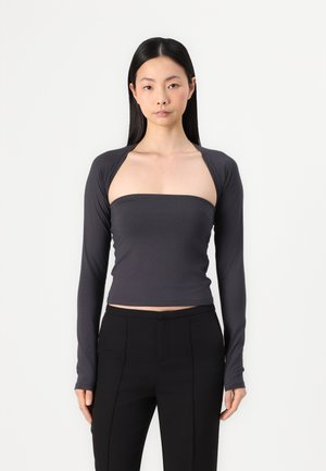 SOFT TOUCH SQUARE TOP - Longsleeve - stone