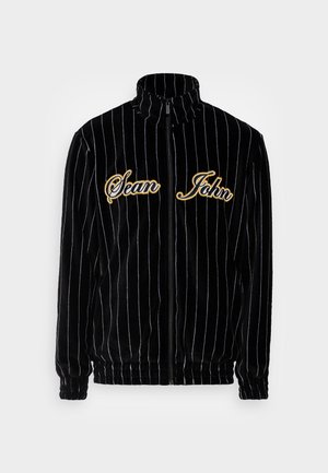 VINTAGE PINSTRIPE TRACKJACKET - Summer jacket - black/white